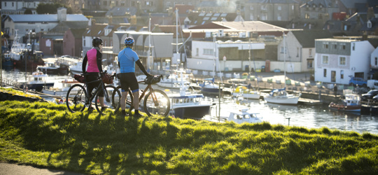 Two cyclists